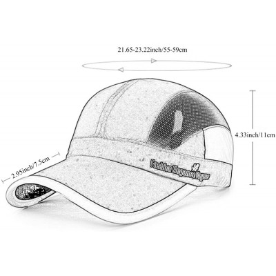 Baseball Caps Unisex Summer Running Cap Quick Dry Mesh Outdoor Sun Hat Stripes Lightweight Breathable Soft Sports Cap - C918D...