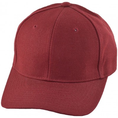 Baseball Caps Fitted Baseball Cap 7 3/8 - Maroon - CV11U063V3J $11.26