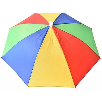 Rain Hats Adjustable Headband Sun Rain Outdoor Sport Foldable Fishing Umbrella Hat Cap - Multicolor - CI18534ZW4R $18.10