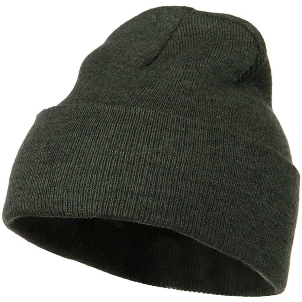 Skullies & Beanies 12 Inch Long Knitted Beanie - Grey - CX110PMZNH5 $7.70