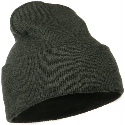 Skullies & Beanies 12 Inch Long Knitted Beanie - Grey - CX110PMZNH5 $7.70