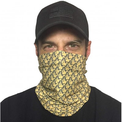 Balaclavas Outdoors Tarpon UV Face Shields Multipurpose Bandana - Gold - C0199EI3OCR $12.58