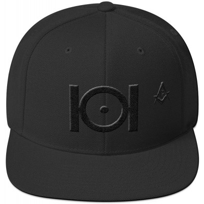 Baseball Caps Masonic Snapback Hat 3D Puff Embroidery Black Thread - Black - C718DCR8WOM $39.78
