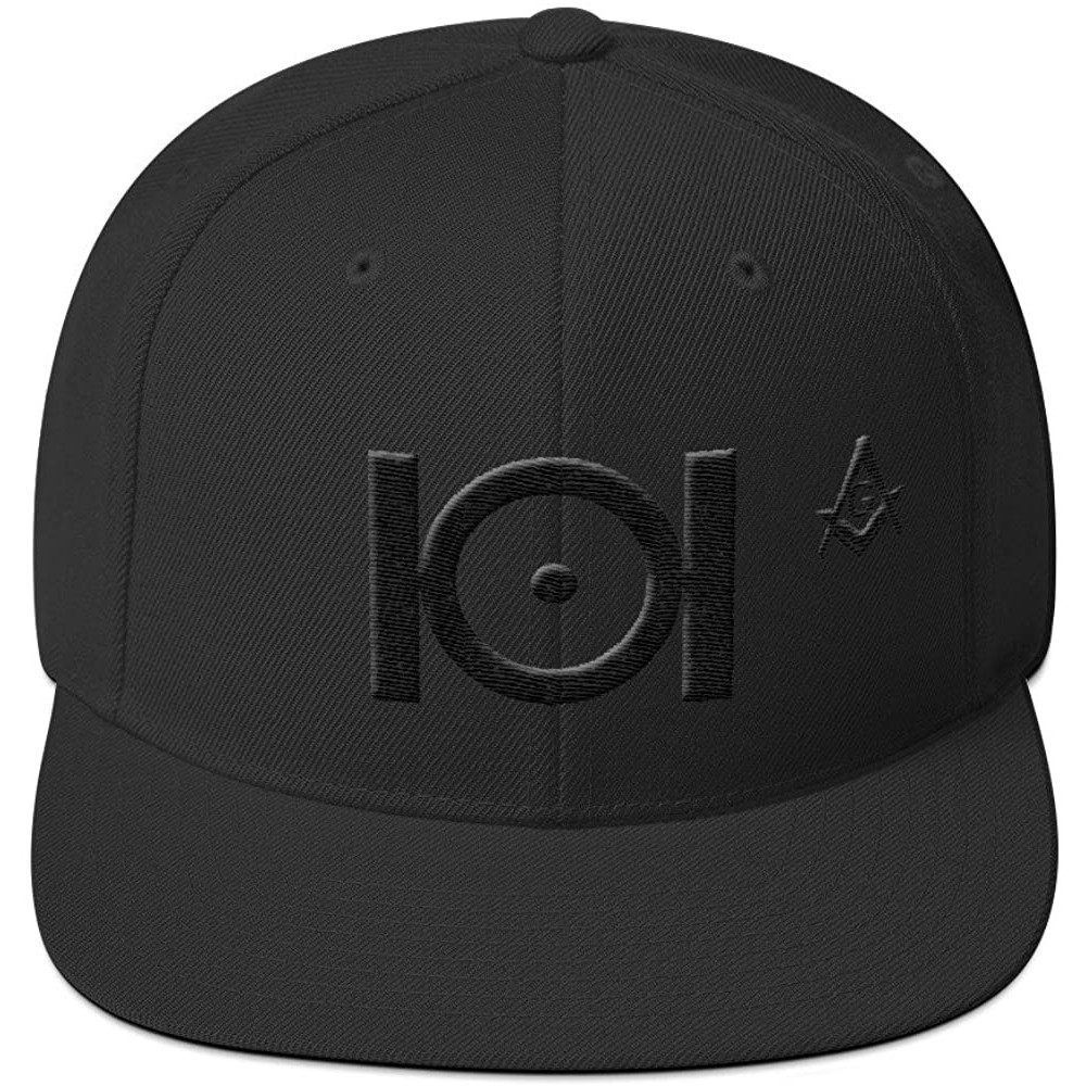 Baseball Caps Masonic Snapback Hat 3D Puff Embroidery Black Thread - Black - C718DCR8WOM $39.78