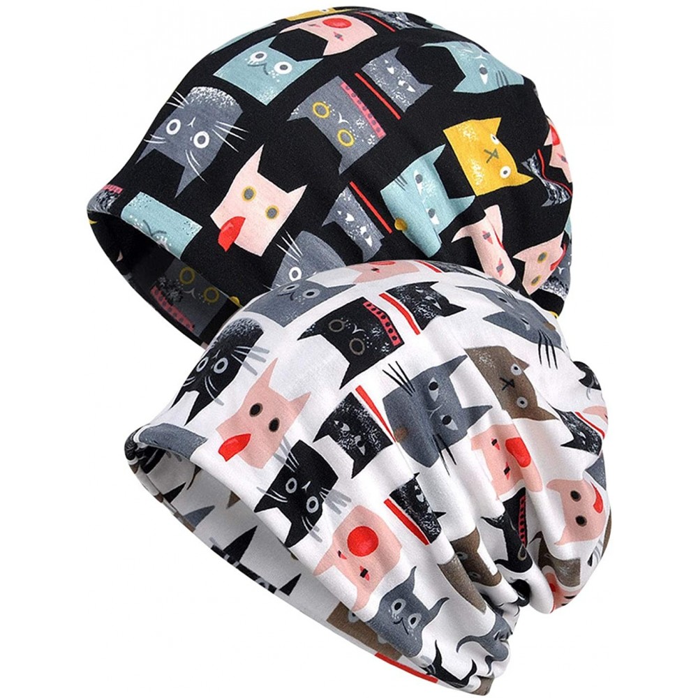 Skullies & Beanies Women's Soft Baggy Oversized Slouchy Cap Beanie Skull Hat - A - CG18LKA2532 $10.01