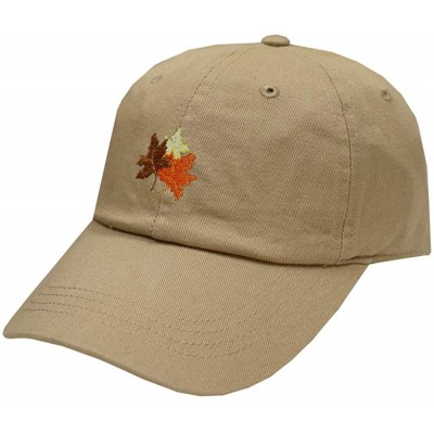 Baseball Caps Fall Leaves Cotton Baseball Dad Caps - Multi Colors - Khaki - C618IZ8GYLU $11.08