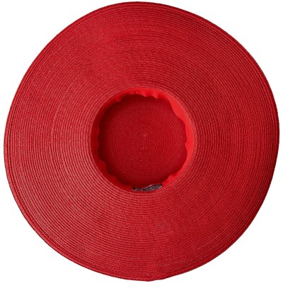 Sun Hats Straw Braided Hat - Red - CY1172TWI1X $31.52