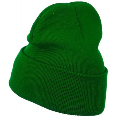 Skullies & Beanies Vietnam Veteran Embroidered Long Knitted Beanie - Kelly - CD18WS33I2H $23.89