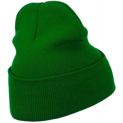 Skullies & Beanies Vietnam Veteran Embroidered Long Knitted Beanie - Kelly - CD18WS33I2H $23.89