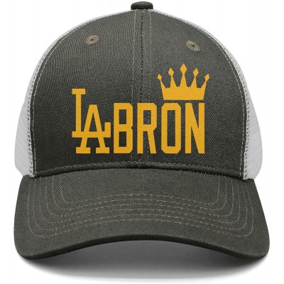 Skullies & Beanies Orange-LABRON-Creative-Basketball-Crown Mens Adjustable Funny Saying mesh Fitted Hats - CF18GL4276E $22.46