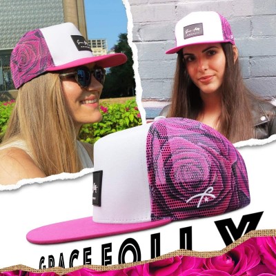 Baseball Caps Trucker Hat for Men & Women. Snapback Mesh Caps - Rose- Pink - CA18KH53DL4 $22.77