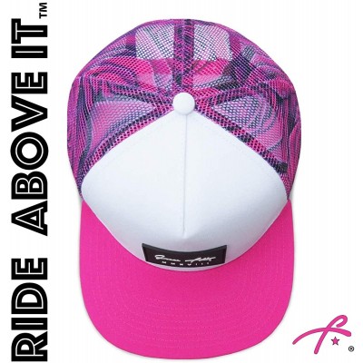 Baseball Caps Trucker Hat for Men & Women. Snapback Mesh Caps - Rose- Pink - CA18KH53DL4 $22.77