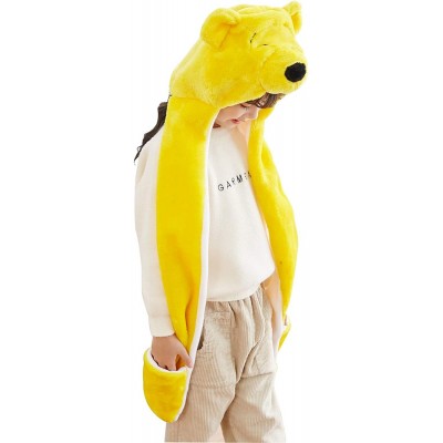 Skullies & Beanies Winter Animal Hat Set Cap 3-17yr Kids Cosplay Party Costume Toy - Winnie the Pooh - CT11QMIHMJX $10.57