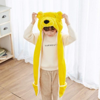 Skullies & Beanies Winter Animal Hat Set Cap 3-17yr Kids Cosplay Party Costume Toy - Winnie the Pooh - CT11QMIHMJX $10.57