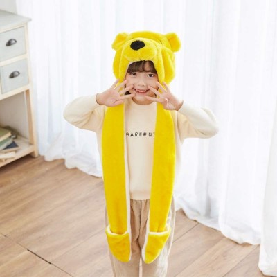 Skullies & Beanies Winter Animal Hat Set Cap 3-17yr Kids Cosplay Party Costume Toy - Winnie the Pooh - CT11QMIHMJX $10.57