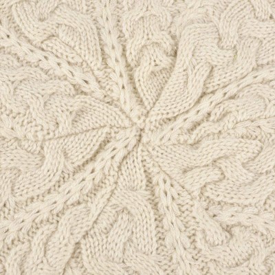 Skullies & Beanies Soft Lightweight Crochet Beret for Women Solid Color Beret Hat - One Size Slouchy Beanie - Beige - C618KED...