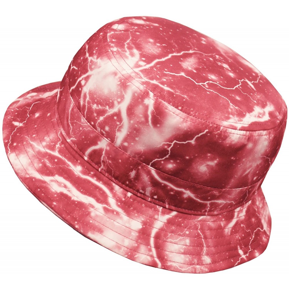 Bucket Hats Fashionable Unisex Printed Pattern Bucket Hat - Bk2104red - CS12HRP5D9F $21.59