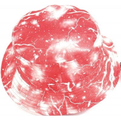 Bucket Hats Fashionable Unisex Printed Pattern Bucket Hat - Bk2104red - CS12HRP5D9F $21.59