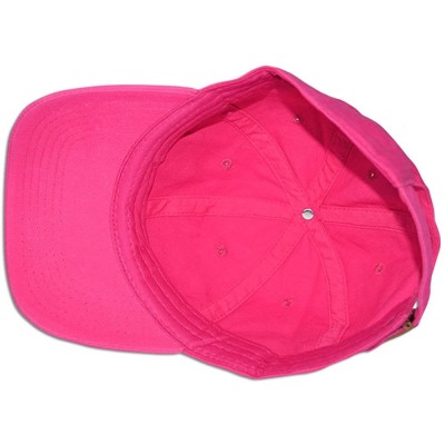 Baseball Caps Cotton Classic Dad Hat Adjustable Plain Cap Polo Style Low Profile Unstructured 1400 - Hot Pink - CK12OBXAX1J $...