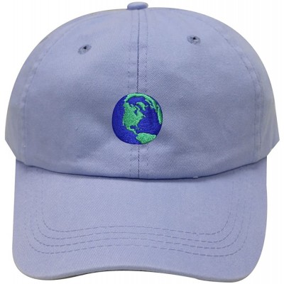 Baseball Caps Earth Cotton Baseball Dad Cap - Sky - CG17YQRALUE $15.52