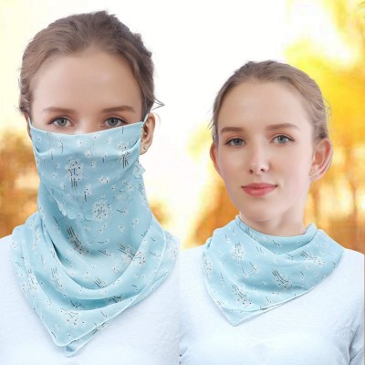 Balaclavas 2 Pack Women Sun Mask Chiffon Neck Gaiter Sun Proof Face Mask Colorful Face Cover Outdoors Fishing UV Protection -...