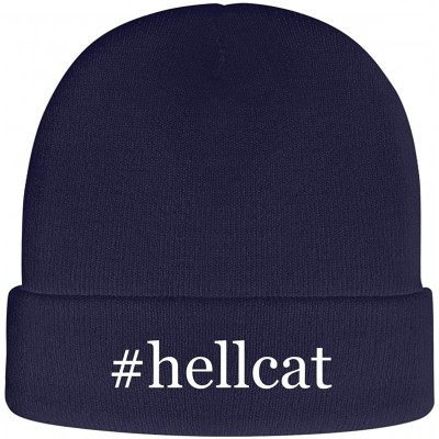 Skullies & Beanies Hellcat - Soft Hashtag Adult Beanie Cap - Navy - C91937HMYGO $19.64