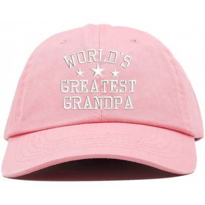 Baseball Caps World's Greatest Grandpa Embroidered Low Profile Soft Cotton Baseball Cap - Vc300_lightpink - CN18QGGTKUG $12.06