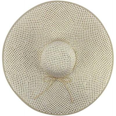 Sun Hats Wide Brim Straw Floppy Hat - Tan - C912FFTIZI1 $25.33