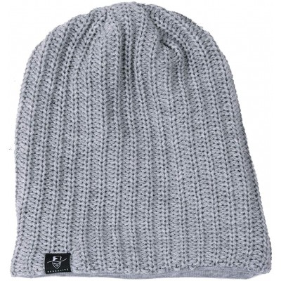 Skullies & Beanies Mens Slouchy Beanie Knit Skull Cap Long Baggy Hip-hop Winter Summer Hat B305 - Ribbed-pale - C4192Y9NQ0T $...