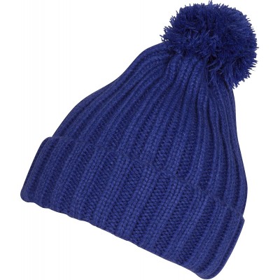 Skullies & Beanies Makena Unisex Pom Pom Solid Color Winter Beanie Cap - Periwinkle - CD124LWAS7N $8.22