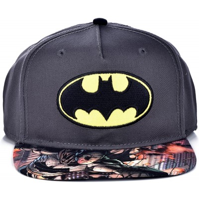 Baseball Caps The Joker Hahaha Batman Logo Sublimated Bill Snapback - Gray - CQ18ELT880X $9.06