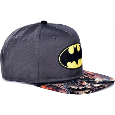 Baseball Caps The Joker Hahaha Batman Logo Sublimated Bill Snapback - Gray - CQ18ELT880X $9.06