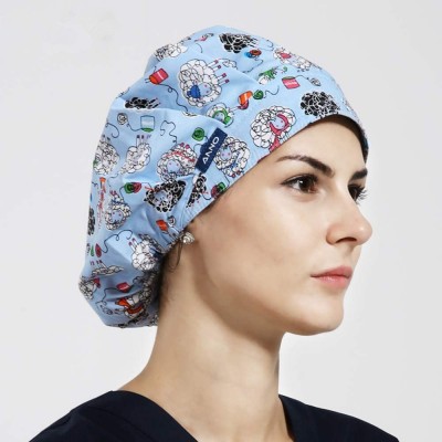 Skullies & Beanies 1pc Women's Bouffant Work Cap for Long Hair Ladies - Little Sheep - CH18Q8W6Q7W $13.11