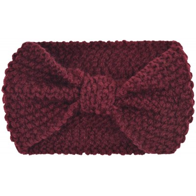 Headbands Crochet Turban Headband for Women Warm Bulky Crocheted Headwrap - CD18LR3GMSE $7.68