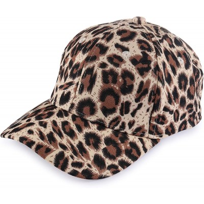 Baseball Caps Unisex One Size Fits Most Fashion Trend Fabric Adjustable Baseball Cap - Leopard Print - C718WZQO5W4 $17.75