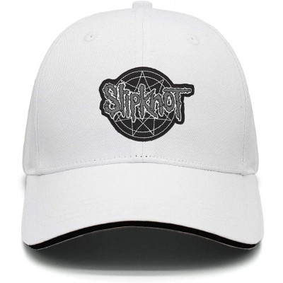 Sun Hats Unisex Mesh Flat Cap -Logo-Funny- Caps for Mens Womens - Slipknot Logo Funny-23 - C318K6440CW $19.53