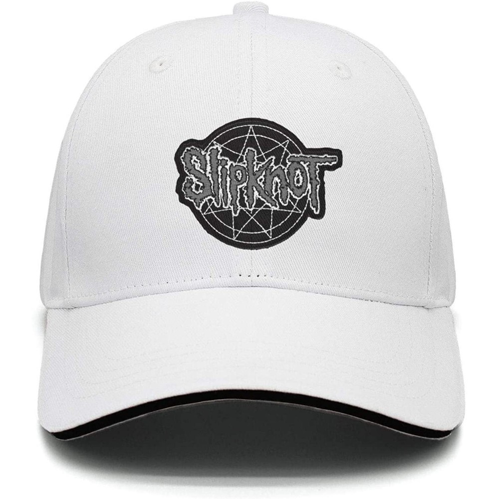 Sun Hats Unisex Mesh Flat Cap -Logo-Funny- Caps for Mens Womens - Slipknot Logo Funny-23 - C318K6440CW $19.53