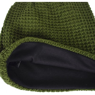 Berets Women's Slouchy Beanie Knit Beret Skull Cap Baggy Winter Summer Hat B08w - Solid Green - CN1980I784Q $12.27