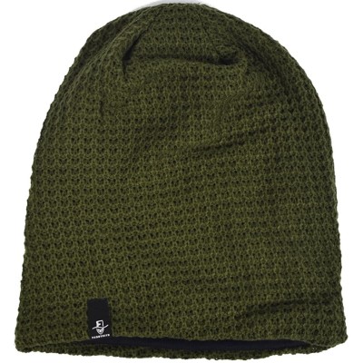 Berets Women's Slouchy Beanie Knit Beret Skull Cap Baggy Winter Summer Hat B08w - Solid Green - CN1980I784Q $12.27