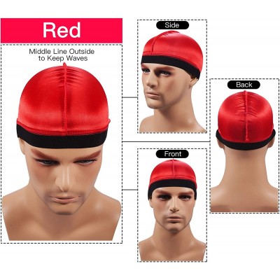 Skullies & Beanies 3PCS Silky Stocking Wave Caps- Compression Cap for Men Doo Rag- Award 1 Durag - CI18W6NH9W8 $20.16