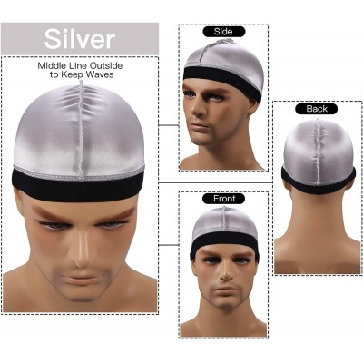 Skullies & Beanies 3PCS Silky Stocking Wave Caps- Compression Cap for Men Doo Rag- Award 1 Durag - CI18W6NH9W8 $20.16