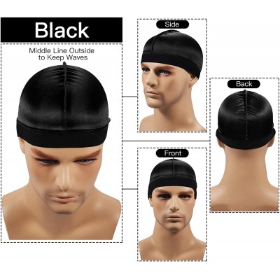 Skullies & Beanies 3PCS Silky Stocking Wave Caps- Compression Cap for Men Doo Rag- Award 1 Durag - CI18W6NH9W8 $20.16