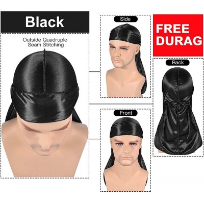 Skullies & Beanies 3PCS Silky Stocking Wave Caps- Compression Cap for Men Doo Rag- Award 1 Durag - CI18W6NH9W8 $20.16