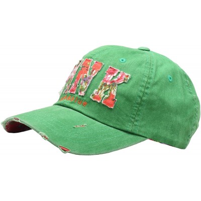 Baseball Caps Sexy Women Girl Flower Pink Cute Lady Design Ball Cap Baseball Hat Truckers - Green - CM12N4S4LQS $19.12