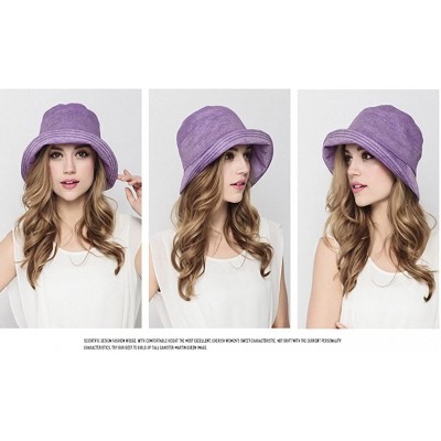 Sun Hats Womens Summer Foldable Sun Protection Gardening Sun Hat - Purple - CL11AZ6H323 $17.04
