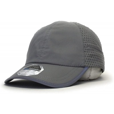 Baseball Caps Plain Pro Cool Mesh Low Profile Adjustable Baseball Cap - Reflective Gray - C018ERLCWND $11.58