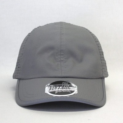 Baseball Caps Plain Pro Cool Mesh Low Profile Adjustable Baseball Cap - Reflective Gray - C018ERLCWND $11.58