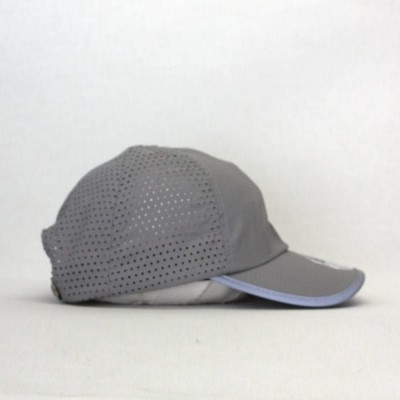 Baseball Caps Plain Pro Cool Mesh Low Profile Adjustable Baseball Cap - Reflective Gray - C018ERLCWND $11.58