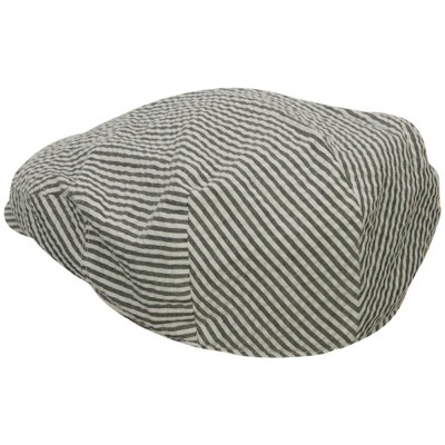 Newsboy Caps Men's Seersucker Ivy Cap - Black - CC11YAJFU35 $22.00