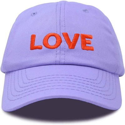 Baseball Caps Custom Embroidered Hats Dad Caps Love Stitched Logo Hat - Lavender - CE18M7YIA8H $8.60
